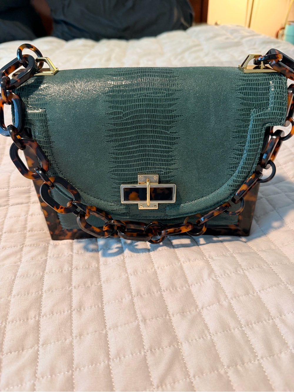 Tory Burch Green Lizard Bag